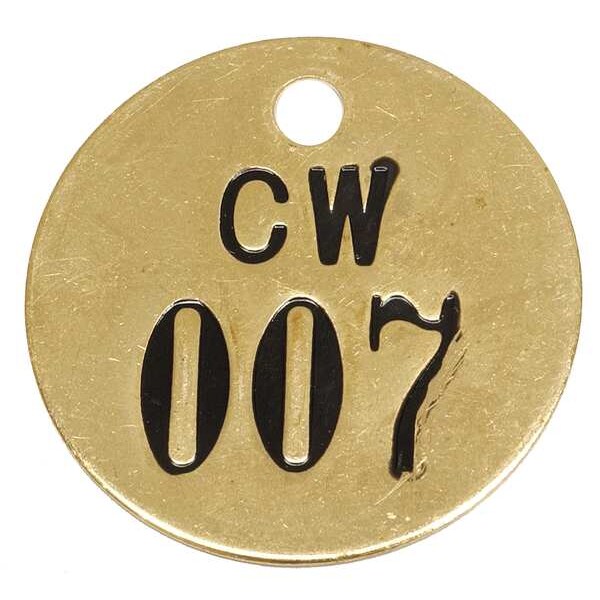 Zoro Select Nbr Tag, 1-1/2 x 1-1/2 In, 1-25, PK25 - 2YB34
