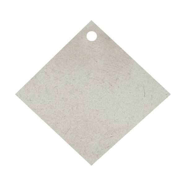 C.H. Hanson Blank Tag, Stainless Steel, 1 1/4 in H x 1 1/4 in W, Silver, Diamond, 10 PK - 43194