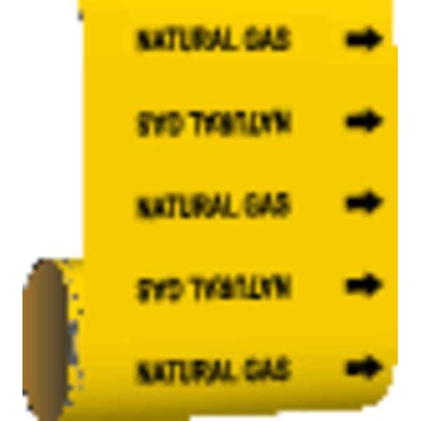 Brady Pipe Marker, Natural Gas, Yellow, 41511 - 41511