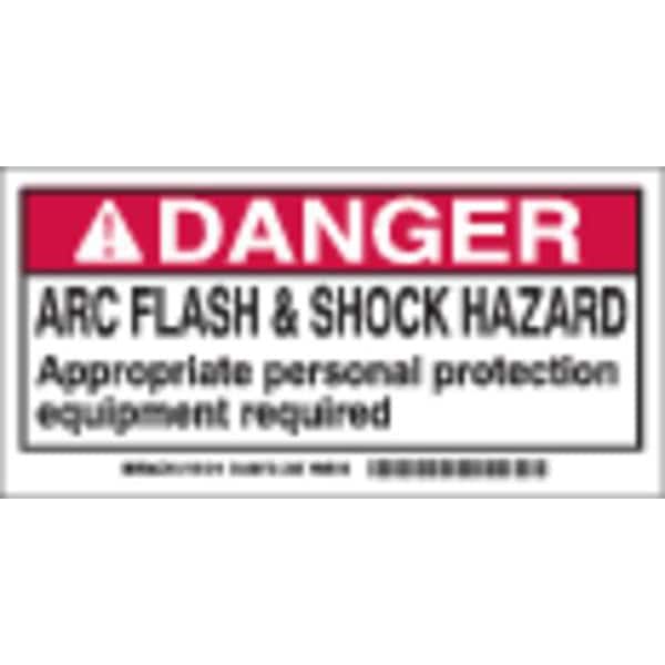 Brady Arc Flash Protection Label, 2 In. H, PK100, 101518 - 101518