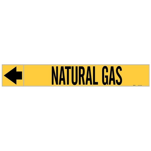 Brady Pipe Marker, Natural Gas, 1 In.H - 20449