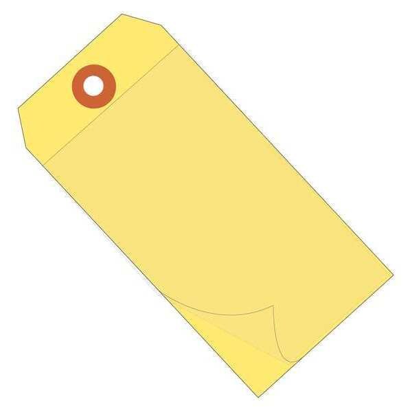 Partners Brand Tag, Self Laminating, 4 3/4x2 3/8", PK100, 10 Mil Vinyl, Yellow, 100 PK - G26028