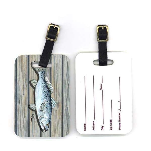 Carolines Treasures Carolines Treasures 8494BT 4 x 2.75 in. Pair of Fish Speckled Trout Luggage Tag - 8494BT