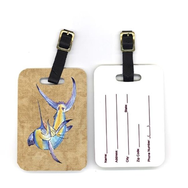 Carolines Treasures Carolines Treasures 8811BT 4 x 2.75 in. Pair of Blue Marlin Luggage Tag - 8811BT