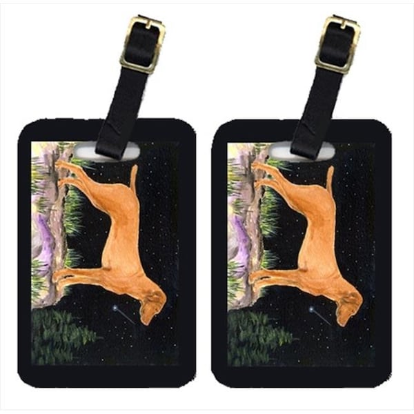 Carolines Treasures Carolines Treasures SS8478BT Starry Night Vizsla Luggage Tags - Pair Of 2 - SS8478BT
