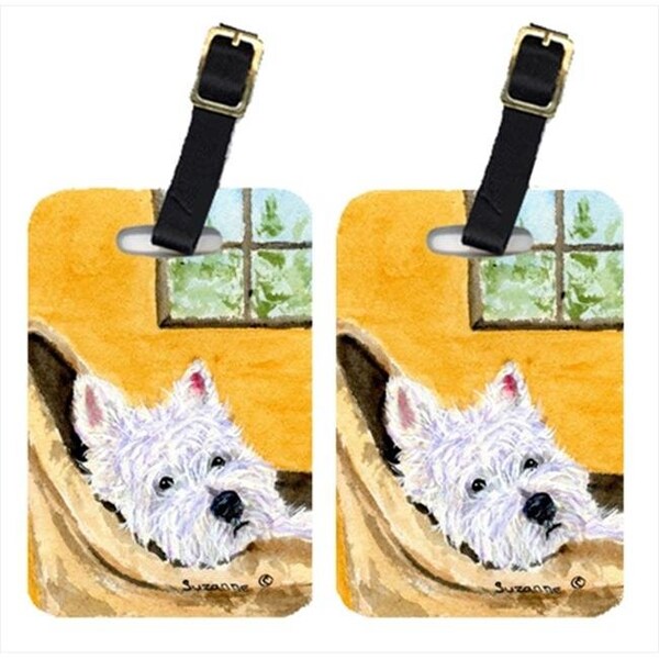 Carolines Treasures Carolines Treasures SS8785BT Westie Luggage Tag - Pair 2; 4 x 2.75 In. - SS8785BT