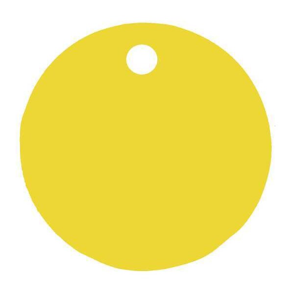 C.H. Hanson Blank Tag, Aluminum, 1 in H x 3 in W, 1 in Dia., Yellow, Rectangle, 5 PK - 43080