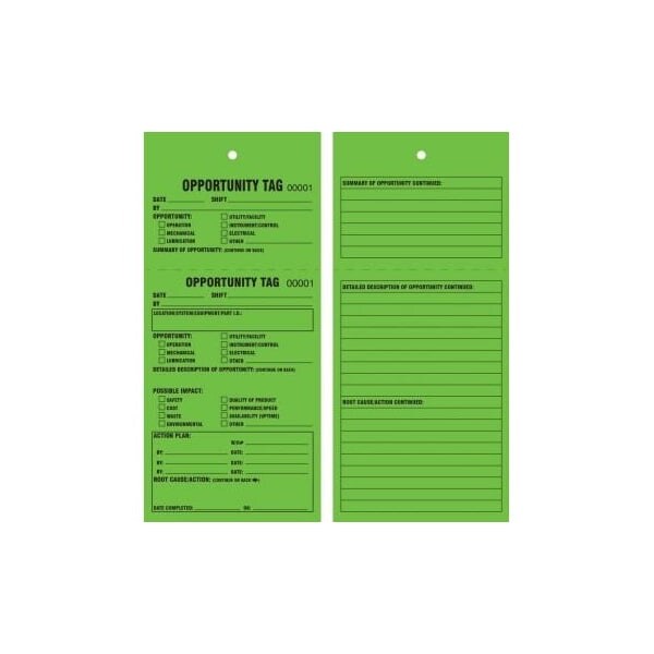 Accuform PF-Cardstock, 1/4 in H x 3-1/4 in W, 25 PK - MMT103FCP