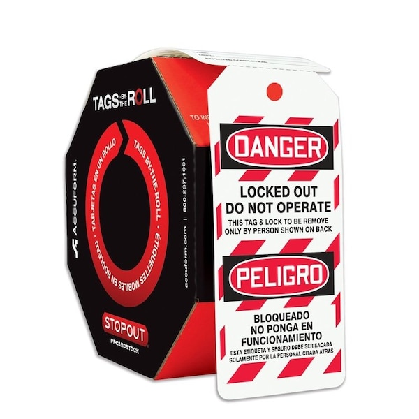 Accuform Lockout Tag, 6-5/8" Hx3" W, PK250 - TAR484