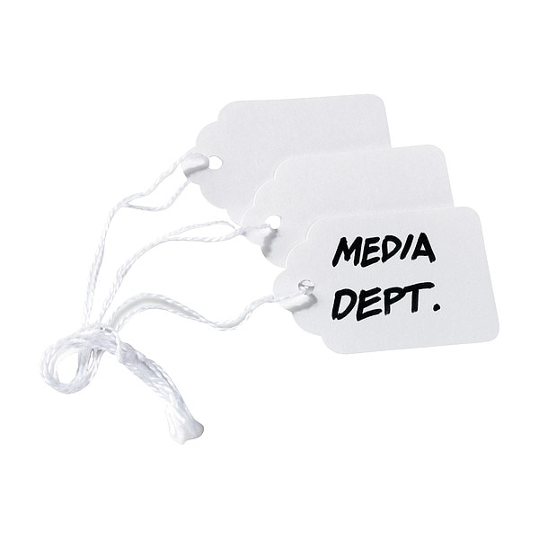 Avery Dennison Key Tag, Medium-Weight Stock, White, Rectangle, 1000 PK - 12201