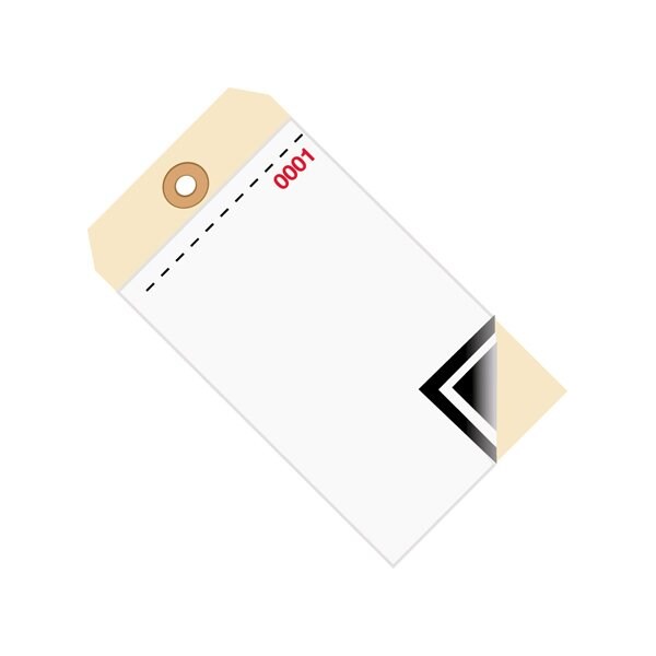 Bsc Preferred 6 1/4 x 3 1/8'' - 0000-0499 Inventory Tags 3 Part Blank w/Carbon #8, 500PK - BUY00023659