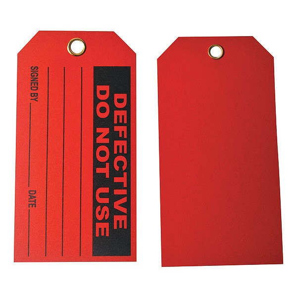 Zoro Select Do Not Use Tag, Cleaning and Maintenance, Polyester, 5 3/4 in H x 3 in W, Red, Rectangle, 100 PK - 9F067