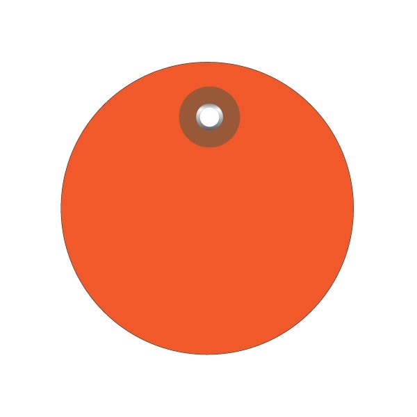 Bsc Preferred 2'' Orange Plastic Circle Tags, 100PK - BUY00019876