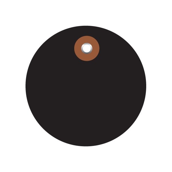 Bsc Preferred 3'' Black Plastic Circle Tags, 100PK - BUY00021552