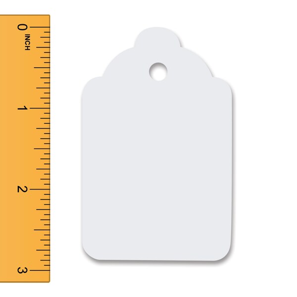 Specialty Store Services White Unstrung Merchandise Tags, 1 3/4 In. W X 2 7/8 In. H - 5914
