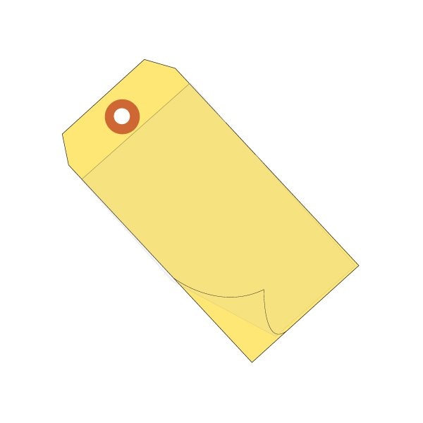 Bsc Preferred 6 1/4 x 3 1/8'' Yellow Self-Laminating Tags, 100PK - BUY00015841