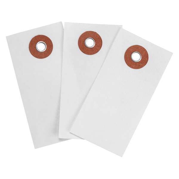 Brady Blank Shipping Tag, Tyvek, 2-3/4" H x 1-3/8" W, White, Rectangle, 1000 PK - 102032