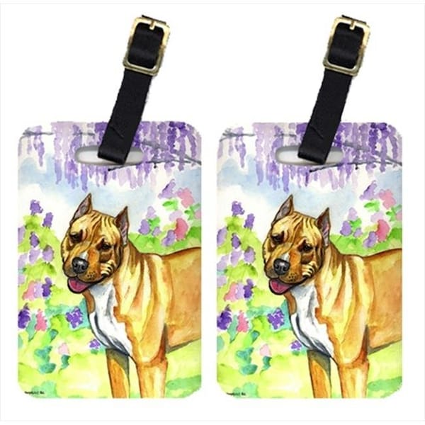 Carolines Treasures Carolines Treasures 7093BT Pit Bull Luggage Tags; Pack - 2 - 7093BT