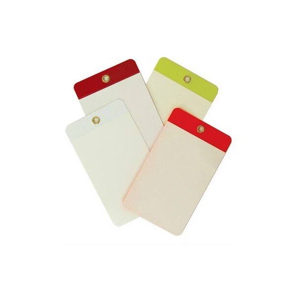 Nmc Yellow Blank Self Lam. Tag, Unrippable Vinyl, 3-1/4 in H x 5-1/2 in W - LVS203Y