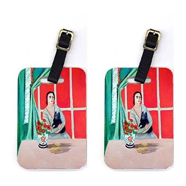 Carolines Treasures Carolines Treasures 7269BT Pair of 2 Lady with her Schipperke Luggage Tags - 7269BT