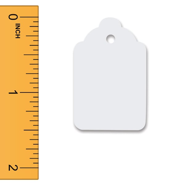 Specialty Store Services White Unstrung Merchandise Tags, 15/16 In. W X 1 1/2 In. H - 5912