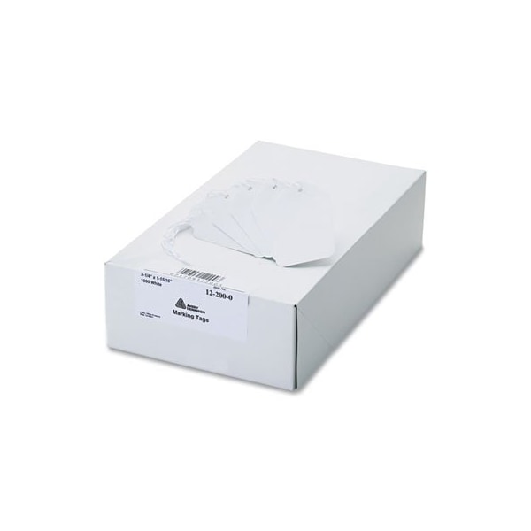 Avery Dennison Avery, Medium-Weight White Marking Tags, 3 1/4 X 1 15/16, 1000PK - 12200