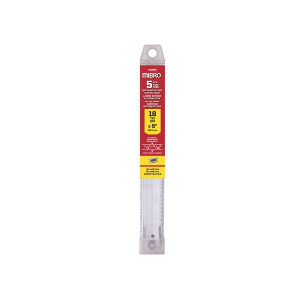 Richelieu Hardware (5-Piece) 6-inch (152 mm) Bi-Metal Reciprocating Saw Blade Set - 812990