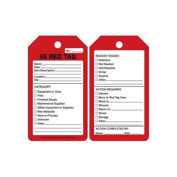 Accuform PF-Cardstock, 1/4 in H x 3-1/4 in W, 25 PK - MMT105PTP