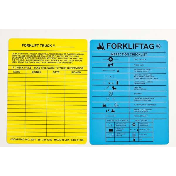 Brady Forklift(TM) Tag Holder, Lockout Tagout, Plastic, 11 1/4 in H x 6 in W, Black, Red, White, 10 PK - FLT-ETSH9