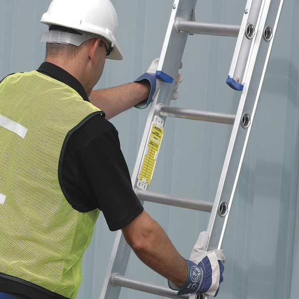Brady Tag, Laddertag(TM) Insert, Polyester, 6 1/2 in H x 2 in W, Black, Yellow on White, Rectangle - LAD-EITL521