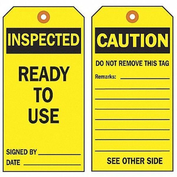 Brady Danger Tag, Lockout Tagout, Polyester, 7 in H x 4 in W, Black, Red, White, Rectangle, 10 PK - 86578