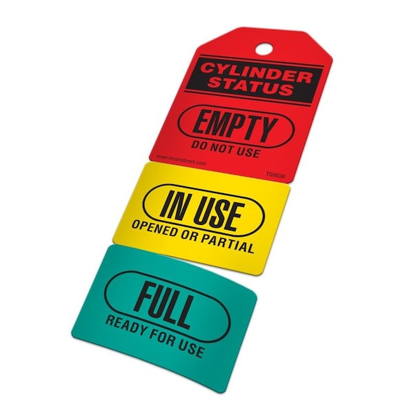 Duraply Synthetic Tag Stock, 2.75 in W, Red/Green/Yellow/Black, Rectangle, 25 PK - TG8035PT