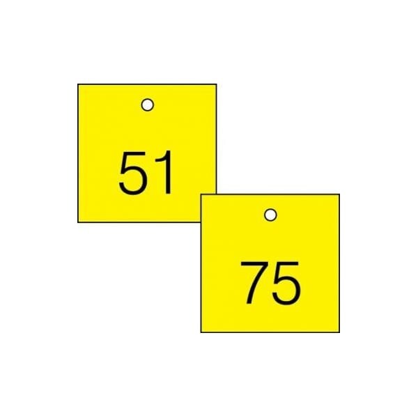 Accuform Engraved Numbered Tags, HS-Laminate, 0.3 in H x 3-1/4 in W, 25 PK - TDG372YL