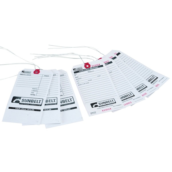 Sunbelt Service Repair Tags (box of 500) 14.9" x10.7" x3.6" - A-B1AC1000