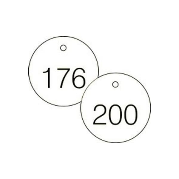 Accuform Engraved Numbered Tags, RP-Plastic, 0.075 in H x 3-7/8 in W, 25 PK - TDG368WT