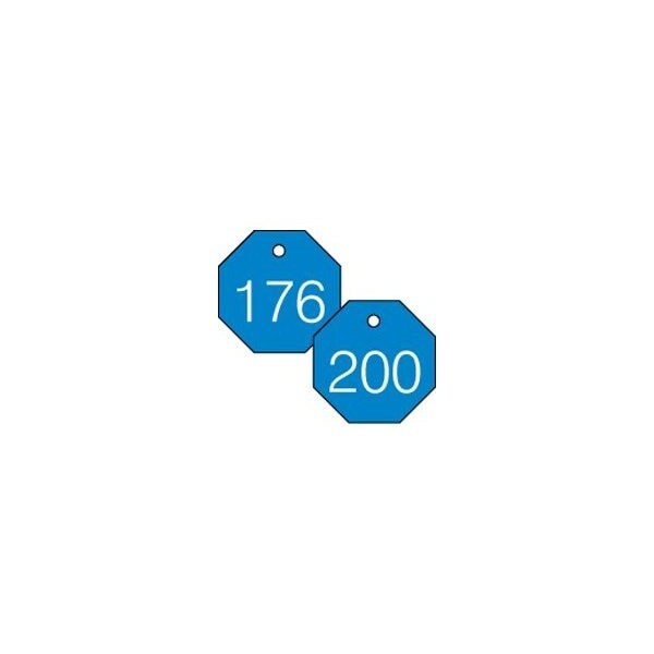 Accuform Engraved Numbered Tags, PF-Cardstock, 1/4 in H x 3-1/4 in W, 25 PK - TDG829BU