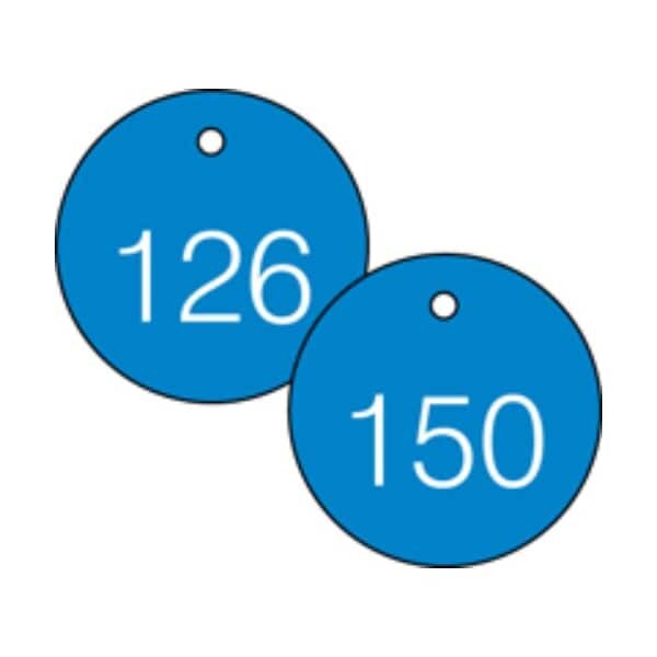 Accuform Engraved Numbered Tags, HS-Laminate, 2-3/4 in W, 25 PK - TDG366BU