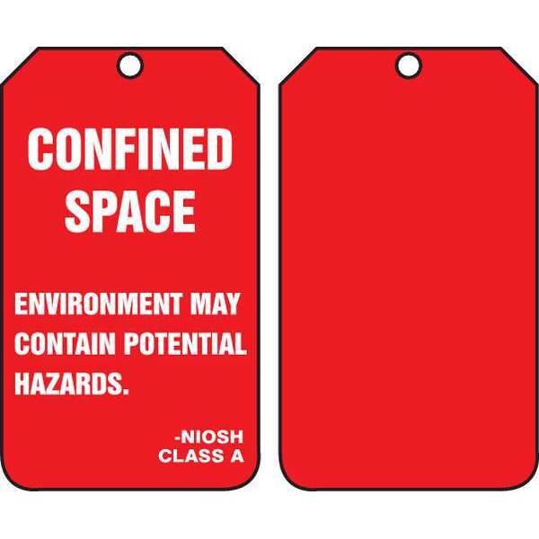Accuform Hazard Tag, Status Alert, Cardstock, 5 3/4 in H x 3 1/4 in W, Rectangle, 25 PK - TSS820CTP