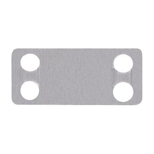 Panduit Marker Plate, 316 Stainless Steel, 1 3/4 in H x 3/4 in W, Silver, Rectangle, 100 PK - MMP172-C316