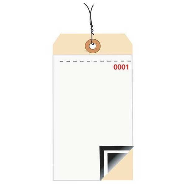 Partners Brand InventoryTag, W/Carbon, 6 1/4x3 1/8", PK500, 10 Point Cardstock, 6 1/4" W, White/Manila, 500 PK - G17503