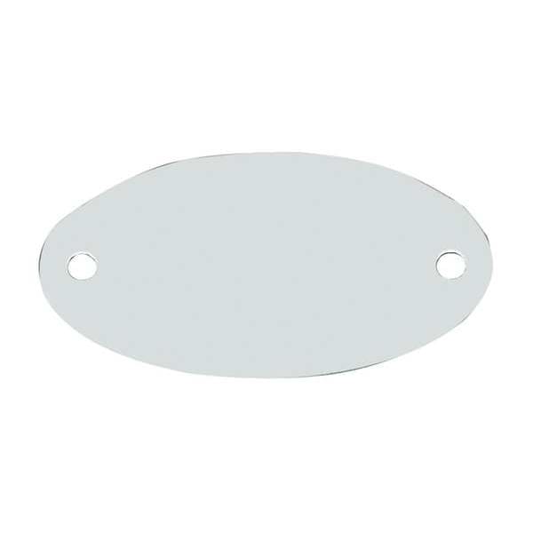 C.H. Hanson Blank Tag, Stainless Steel, 1 5/32 in H x 2 1/16 in W, 1 5/32 in Dia., Silver, Oval, 10 PK - 43121