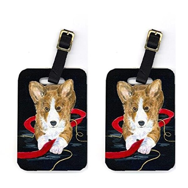 Carolines Treasures Carolines Treasures SS8570BT Corgi Luggage Tag - Pair 2; 4 x 2.75 In. - SS8570BT