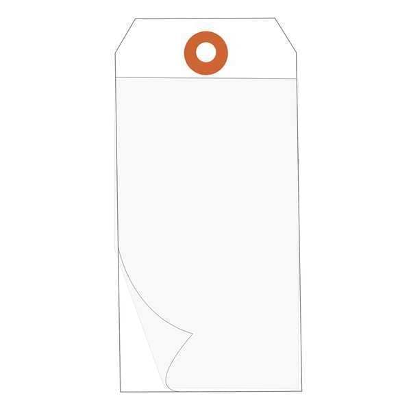 Partners Brand Tag, Self Laminating, 4 3/4x2 3/8", PK100, 10 Mil Vinyl, White, 100 PK - G26027