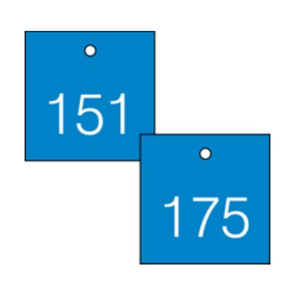 Accuform Engraved Numbered Tags, RP-Plastic, 0.075 in H x 3-1/4 in W, 25 PK - TDG376BU