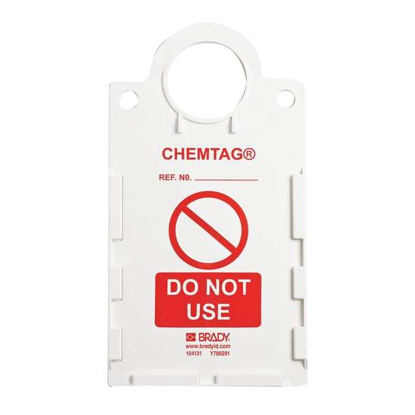 Brady Tag, Chemical, Gas, or Hazardous Materials, Gas or Hazardous Materials, Plastic, 5 3/4 in H x - CHEM-CTI500
