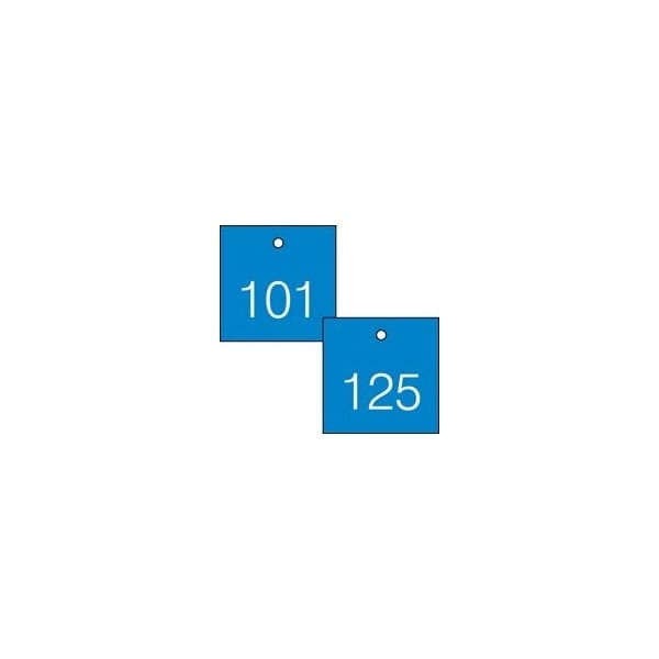 Accuform Engraved Numbered Tags, Plastic, 3/8 in H x 3-1/4 in W, 25 PK - TDG374BU