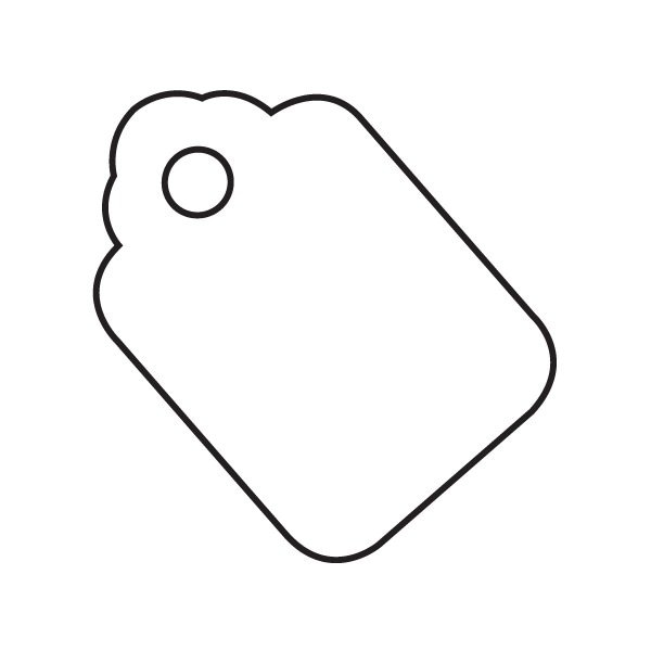Bsc Preferred 1 3/4 x 2-7/8'' White Merchandise Tags, 1000PK - BUY00015824