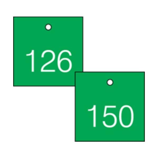 Accuform Engraved Numbered Tags, HS-Laminate, 3 in W, 25 PK - TDG375GN