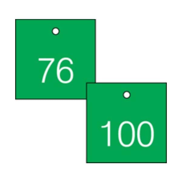 Accuform Engraved Numbered Tags, HS-Laminate, 4-3/4 in W, 25 PK - TDG373GN