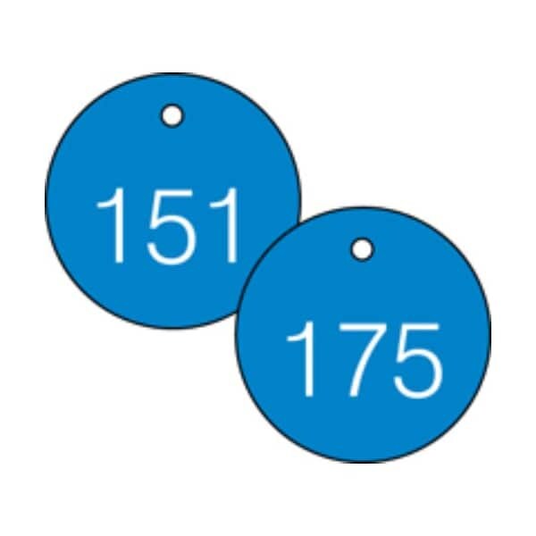 Accuform Engraved Numbered Tags, HS-Laminate, 3 in W, 25 PK - TDG367BU